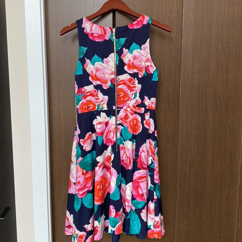 Brand new, Eliza J, navy floral, knee length dress, size 6 - Picture 2 of 4